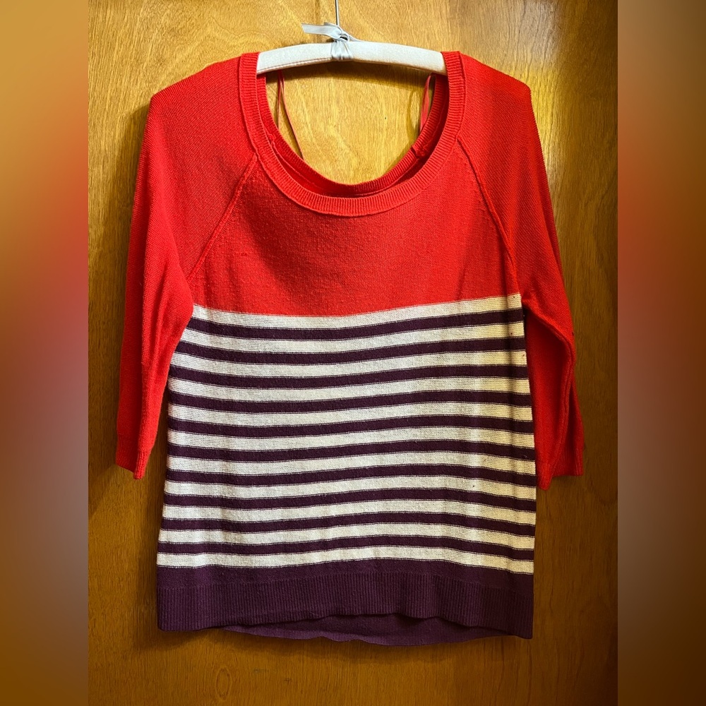 Orange and Purple Striped Sweater